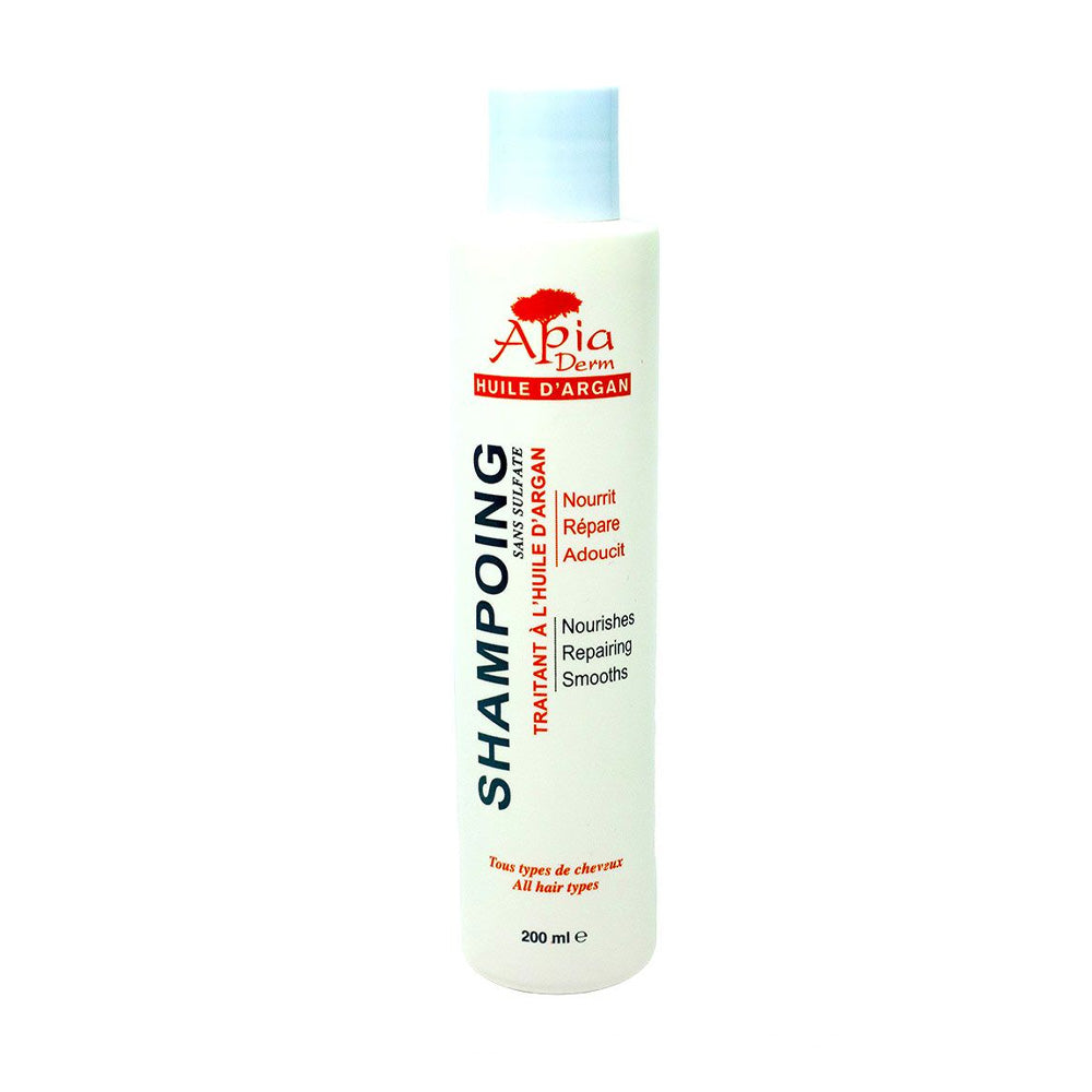 Apia Derm Shampoing Sans sulfate Huile d'argan 200ml
