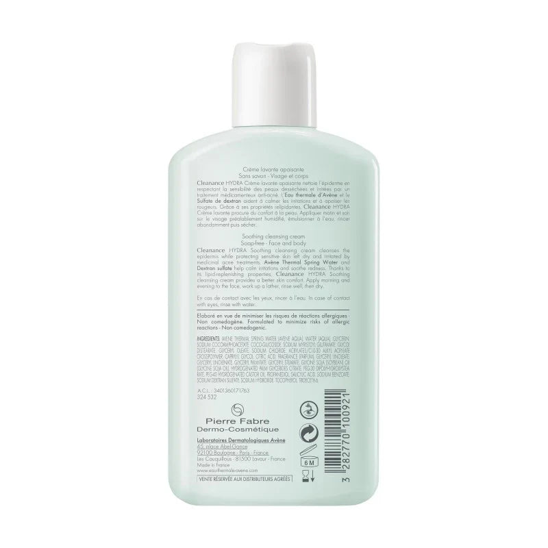 Avène Cleanance HYDRA Crème Lavante Apaisante 200ml
