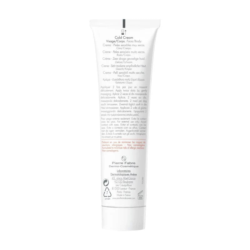 Avène Cold Cream Crème 100ml